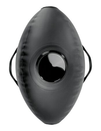 Черный надувной мяч с платформой для фиксации дилдо Body Dock Inflatable Love Ball